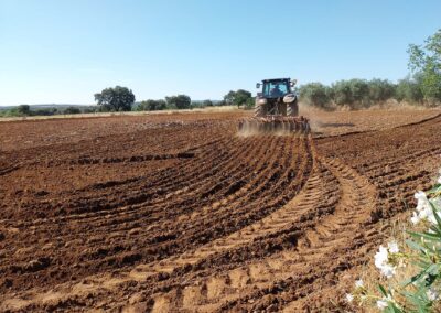 Plena labro de preparación de tierras para la siembra